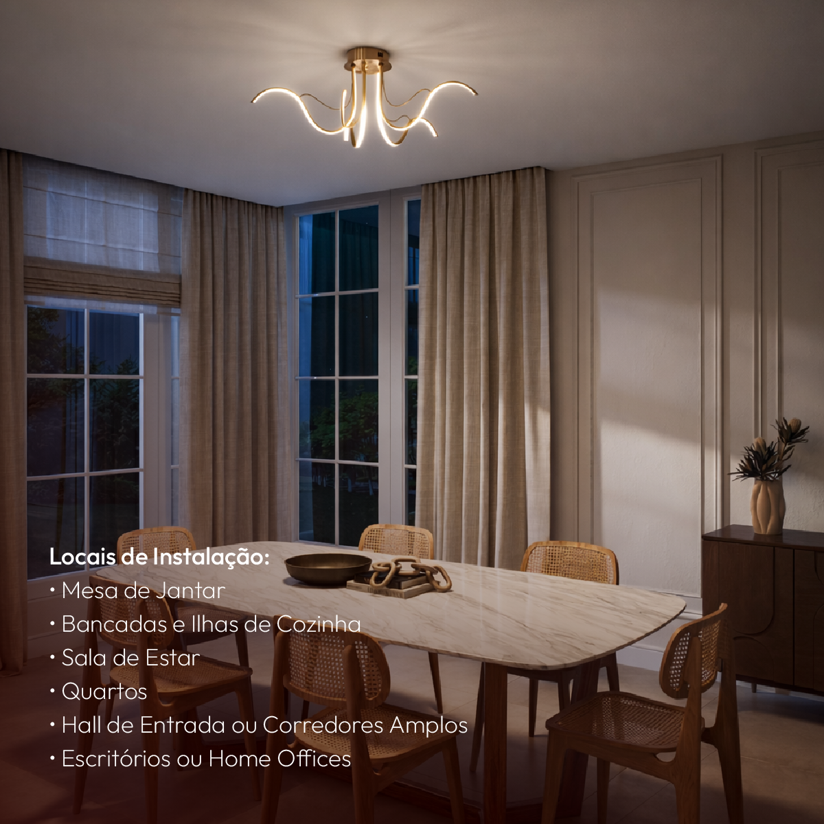 Luminaria Plafon Led Liz 52w 3000k/6500k Dourado Avant