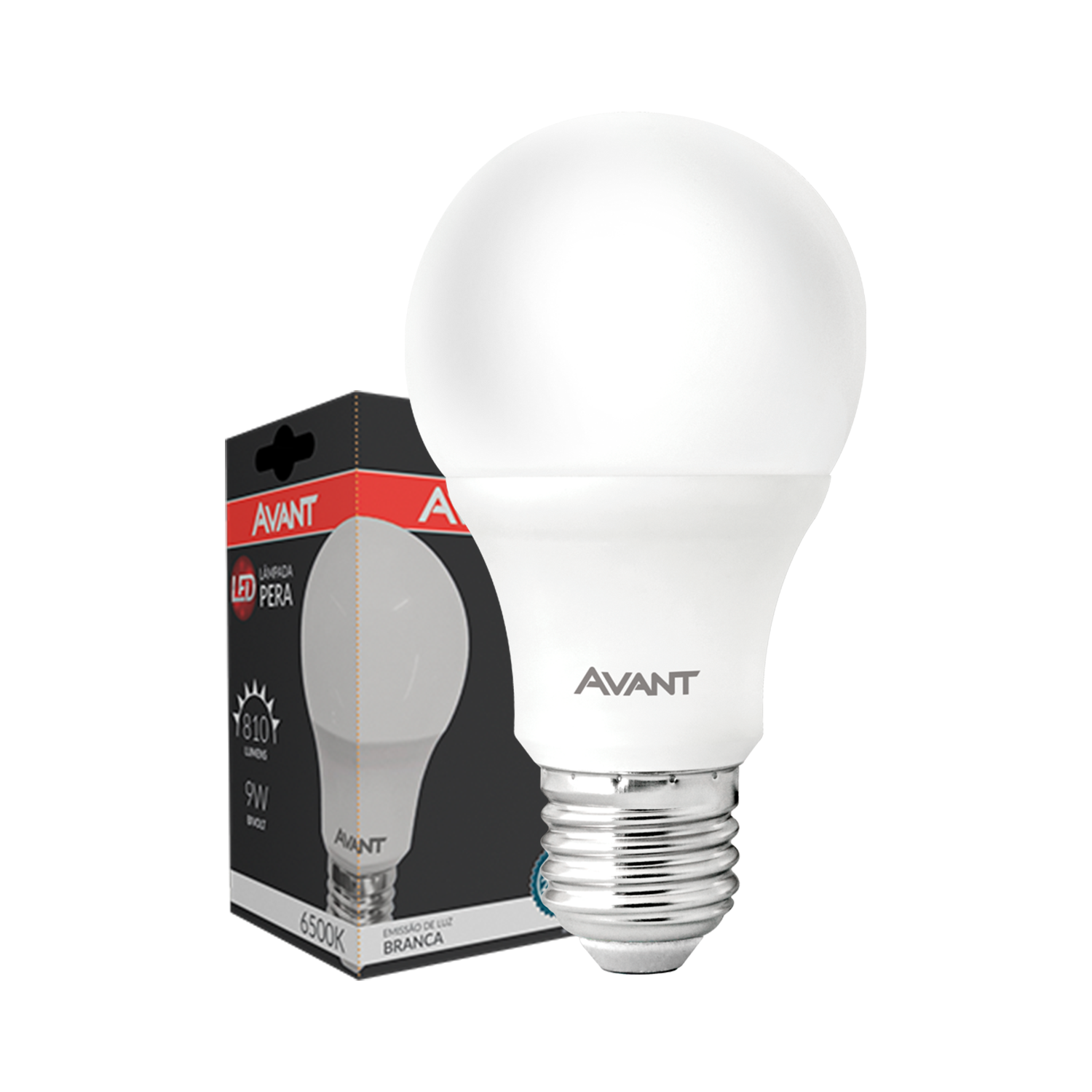 Lâmpada Led Pera 12w 3000k Branco Quente E27 Bivolt IP20 Branco Avant