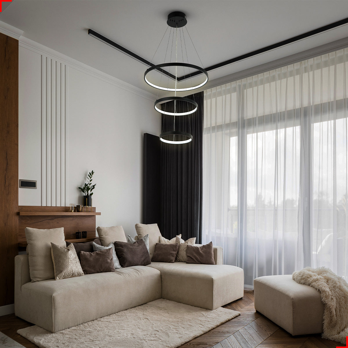 Pendente Led Alice 60w Banco Quente/Neutro/Frio IP20 Bivolt Preto Avant