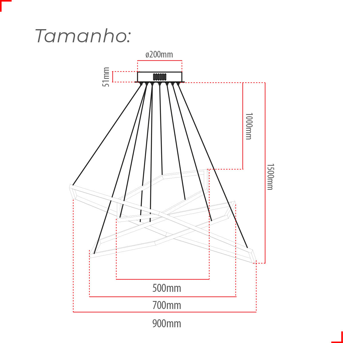Pendente Led Sofia 80w 3000k/6500k IP20 Bivolt Dourado Avant