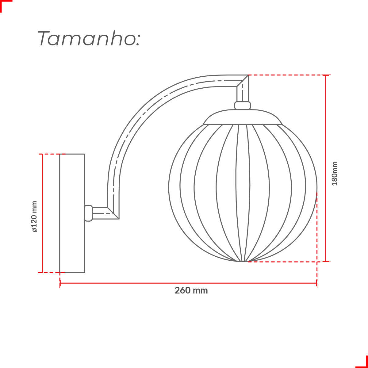 Arandela Led Liz E27 Dourado Bivolt IP20 Avant