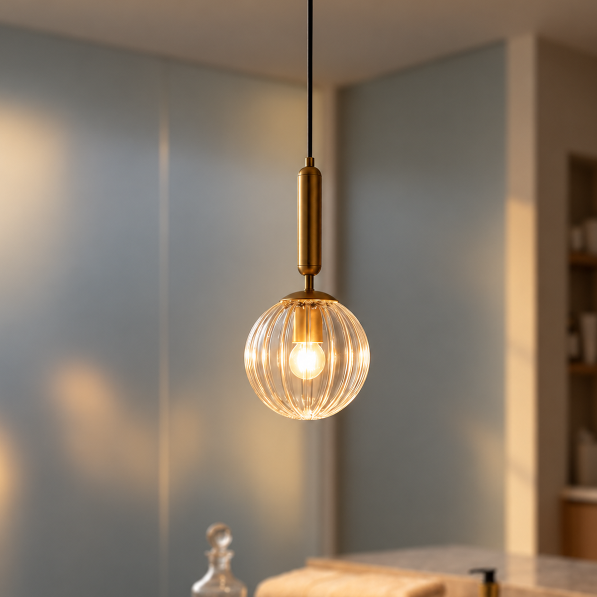 Pendente Led Bruna E27 Bivolt Dourado Avant
