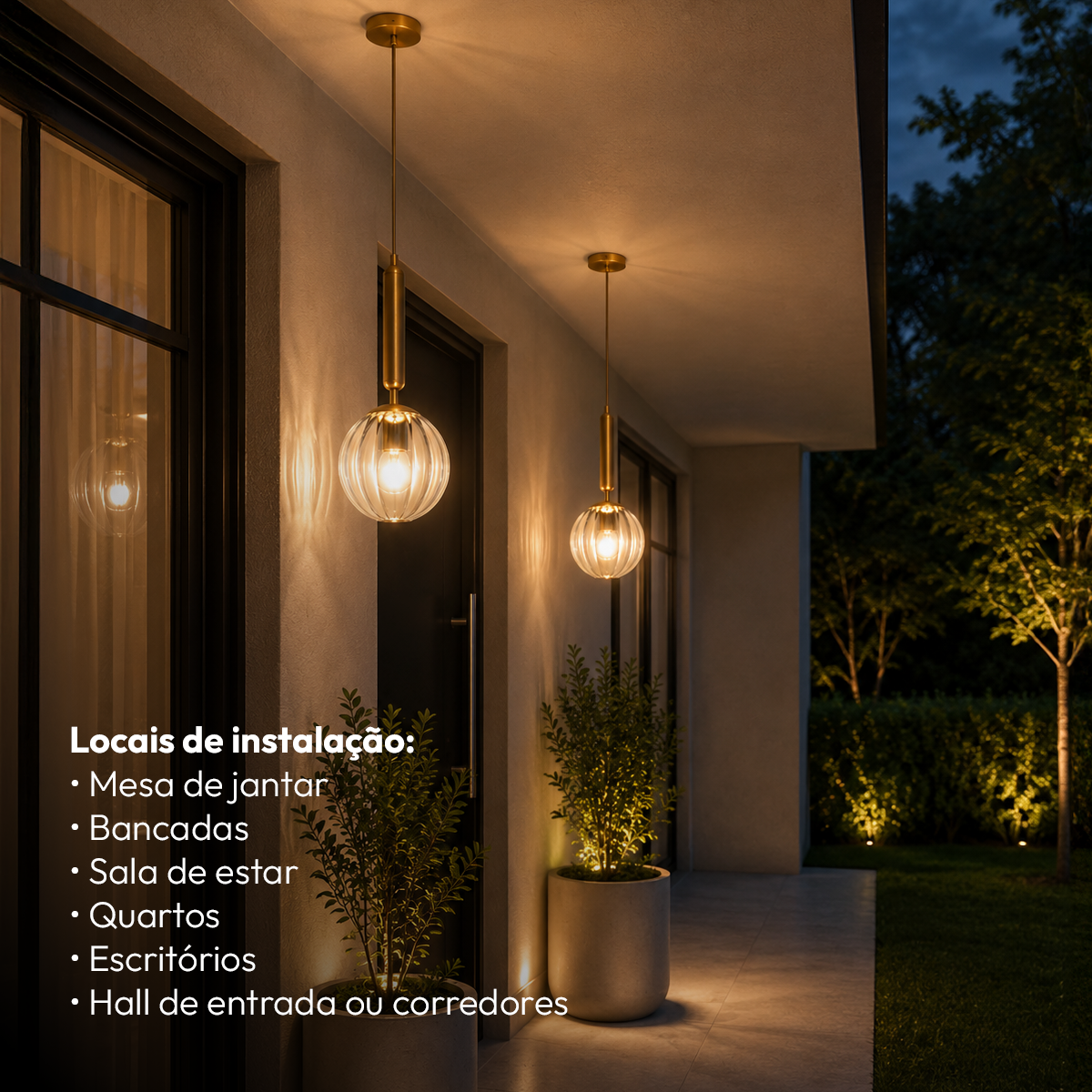 Pendente Led Bruna E27 Bivolt Dourado Avant