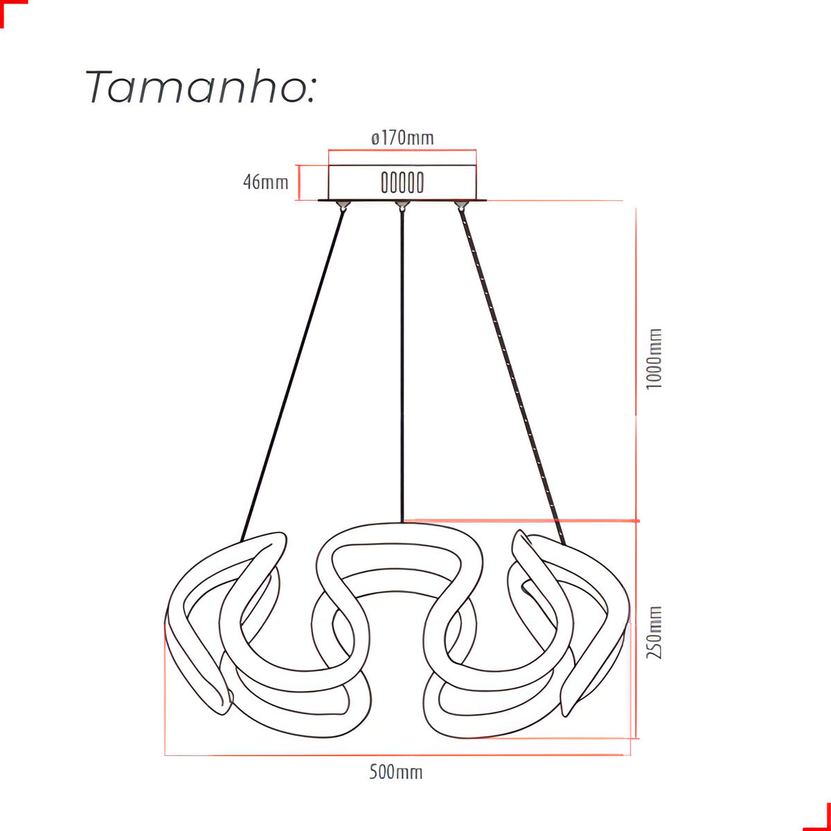 Pendente Led Mariana 60w 3000k/6500k IP20 Bivolt Dourado Avant