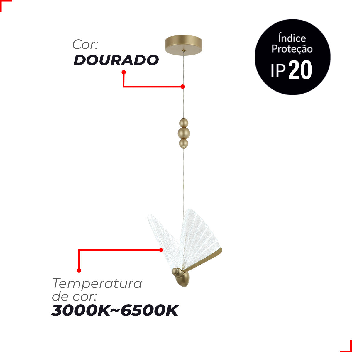 Pendente Led Rubia Aluminio 6w 3000k A 6500k Avant