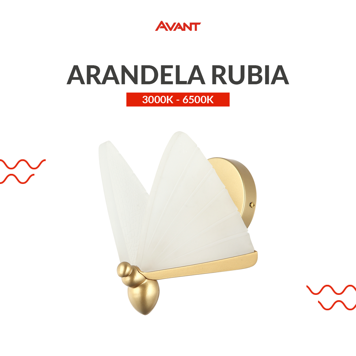 Arandela Led Rubia 6w 6500k 110v/220v Dourado Avant