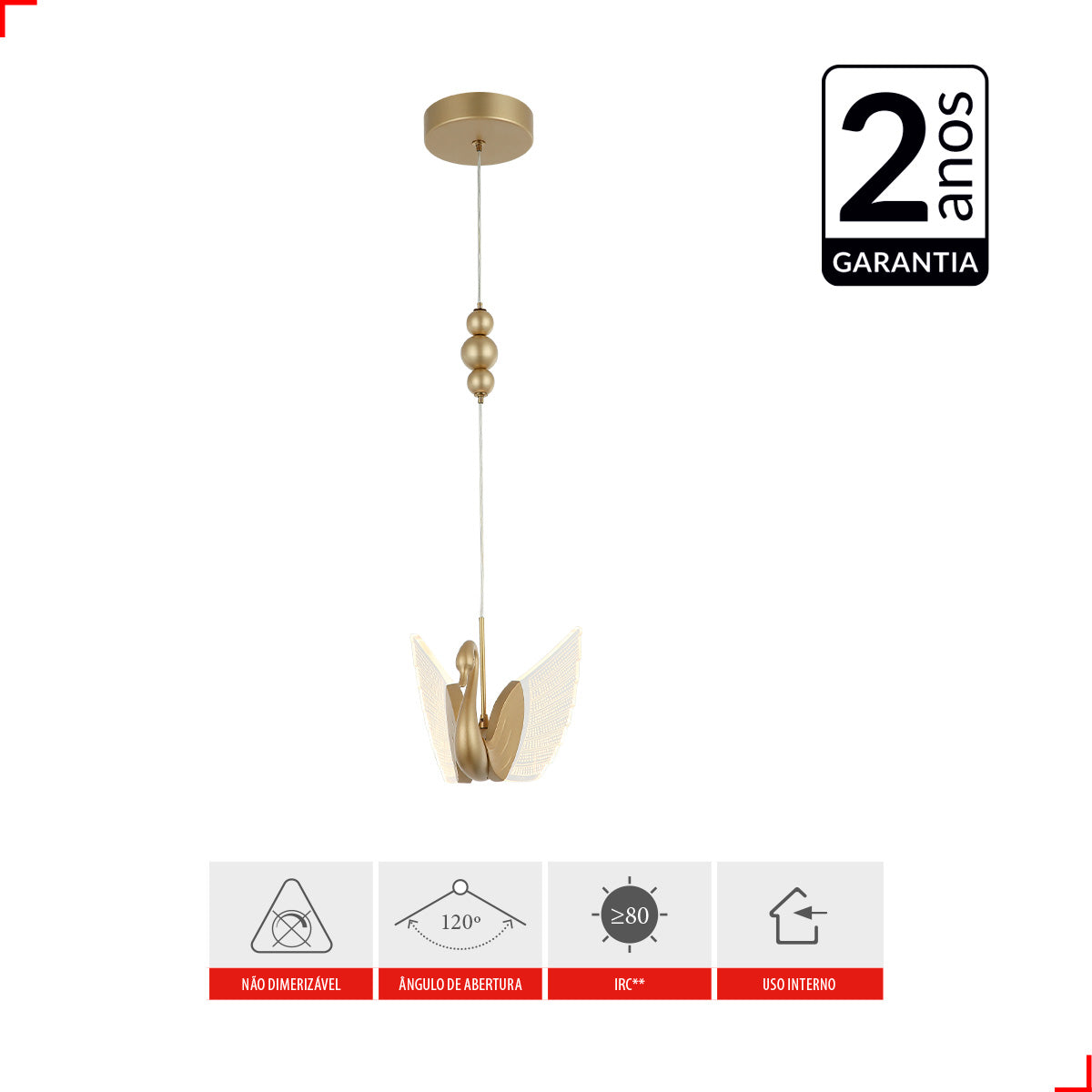 Pendente Led Nicole 4w 3000k A 6500k Avant