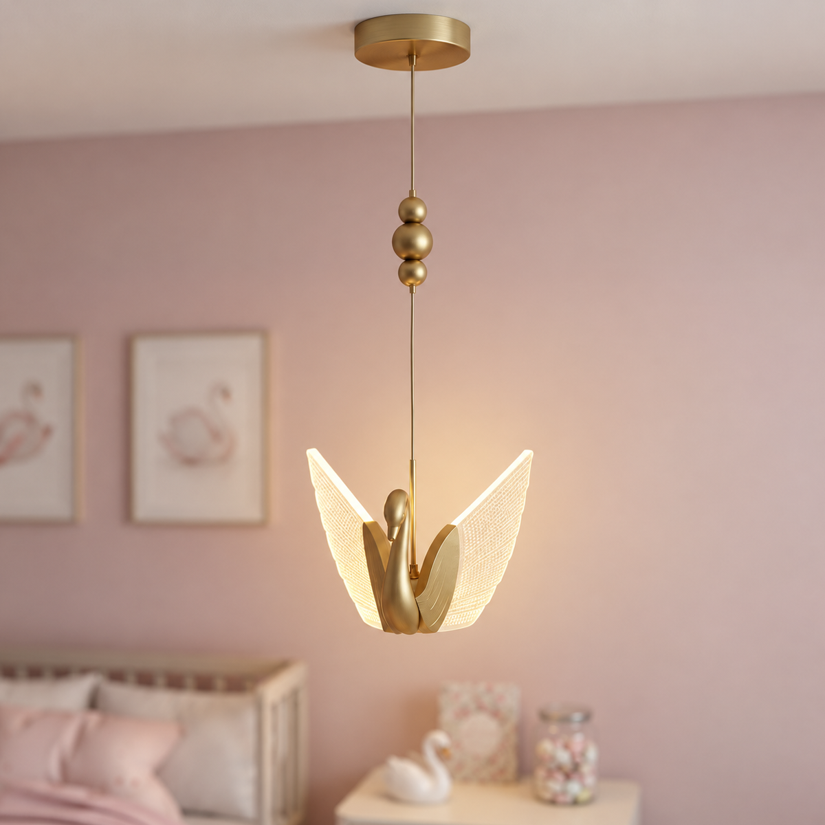 Pendente Led Nicole 4w 3000k/ 6500k IP20 Bivolt Dourado Avant