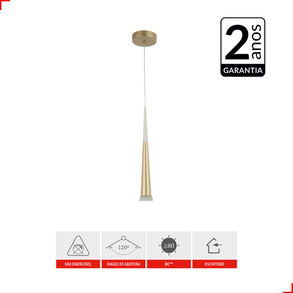 Pendente Led Dani Aluminio 5W 3000k a 6500k Avant