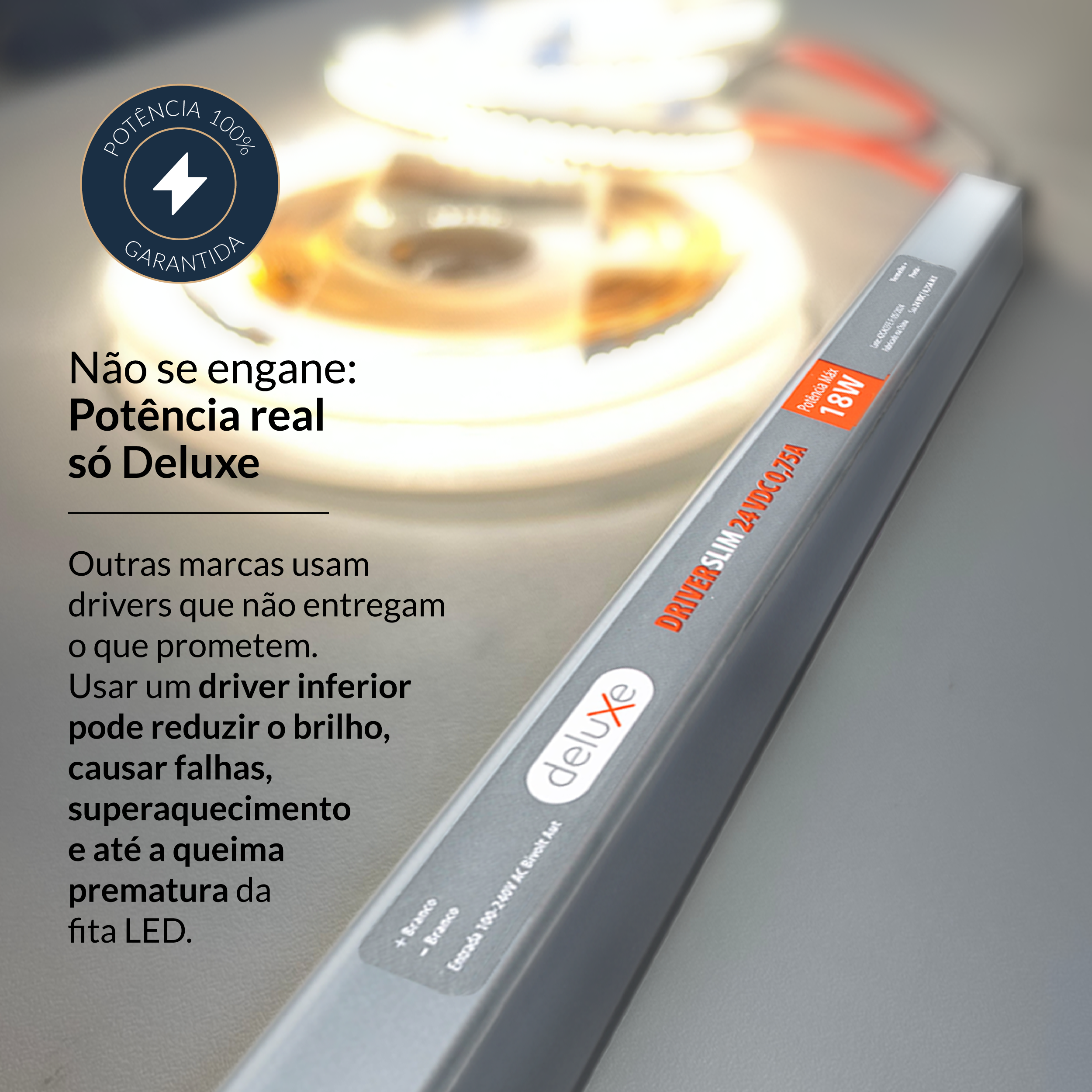 Fonte driver Slim 18w 0.75a 24v IP20 Bivolt Avant