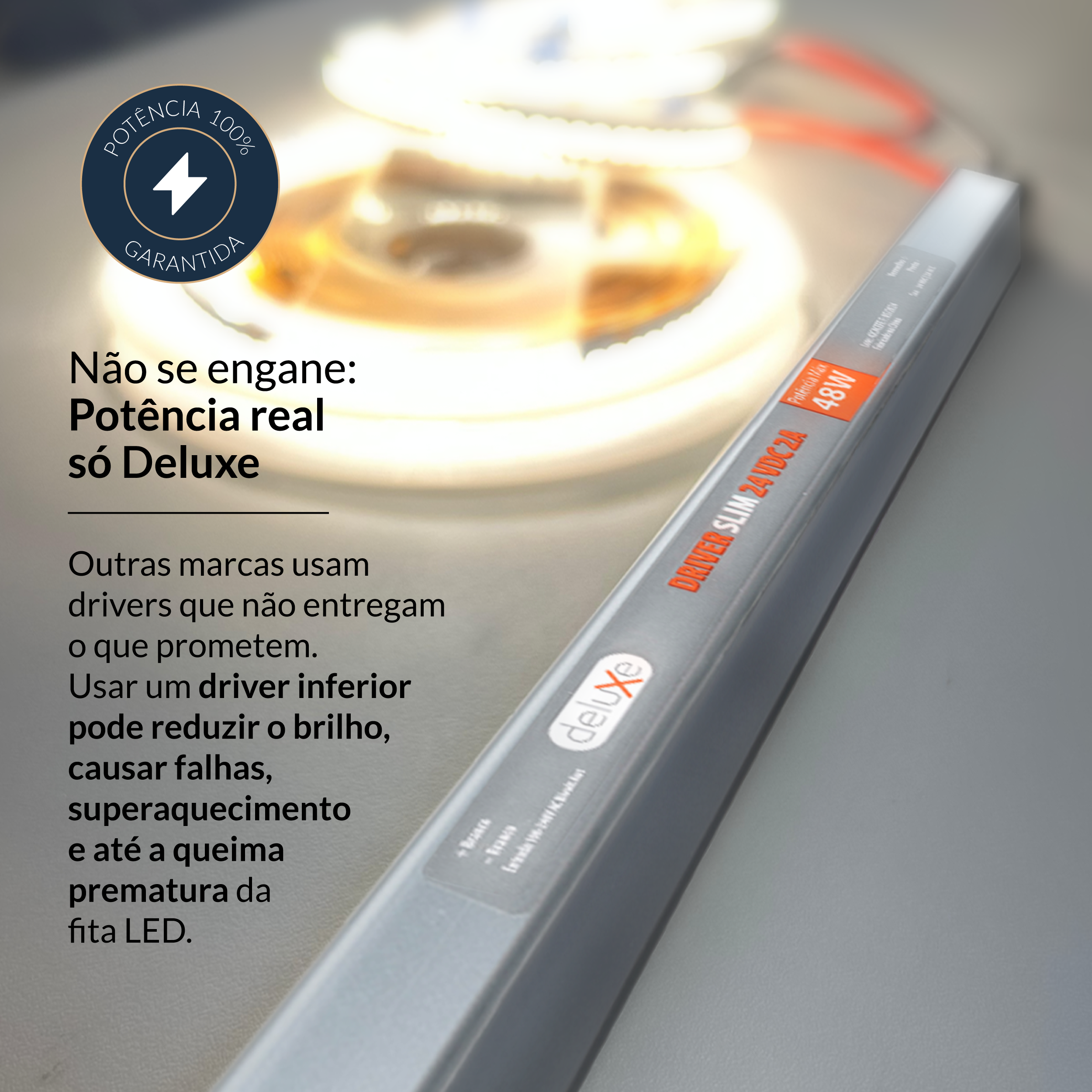 Fonte driver Slim 48w 2a 24v IP20 Bivolt Avant