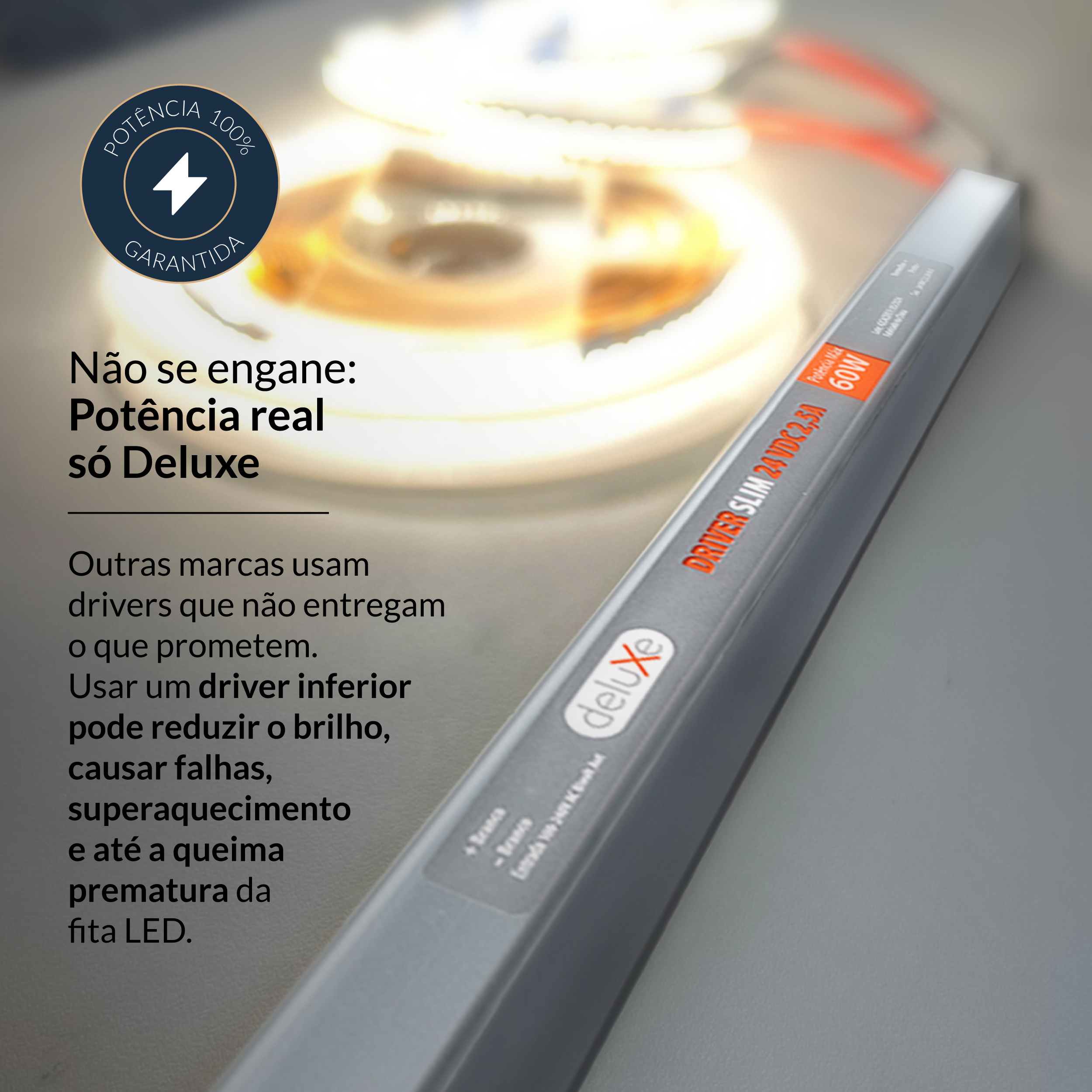 Fonte driver Slim 60w 2.5a 24v IP20 Bivolt Avant