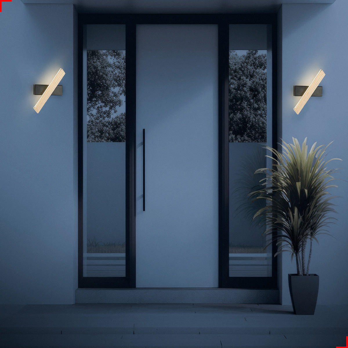 Arandela Led Kavas Liner 6W 6500k Branco Frio IP20 Bivolt Madeira Crua Avant