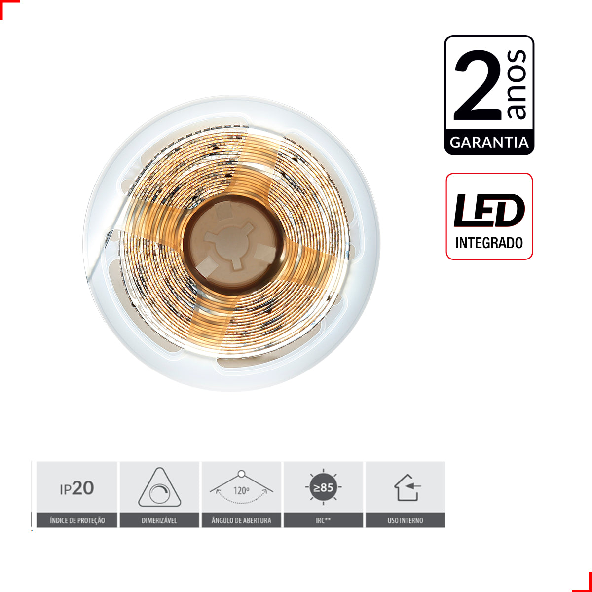 Fita Led Risque Trio 40w 6500k Branco Frio 5 Metros 24v Ip20 540 Leds/m Cod: 297041340 Deluxe By Avant