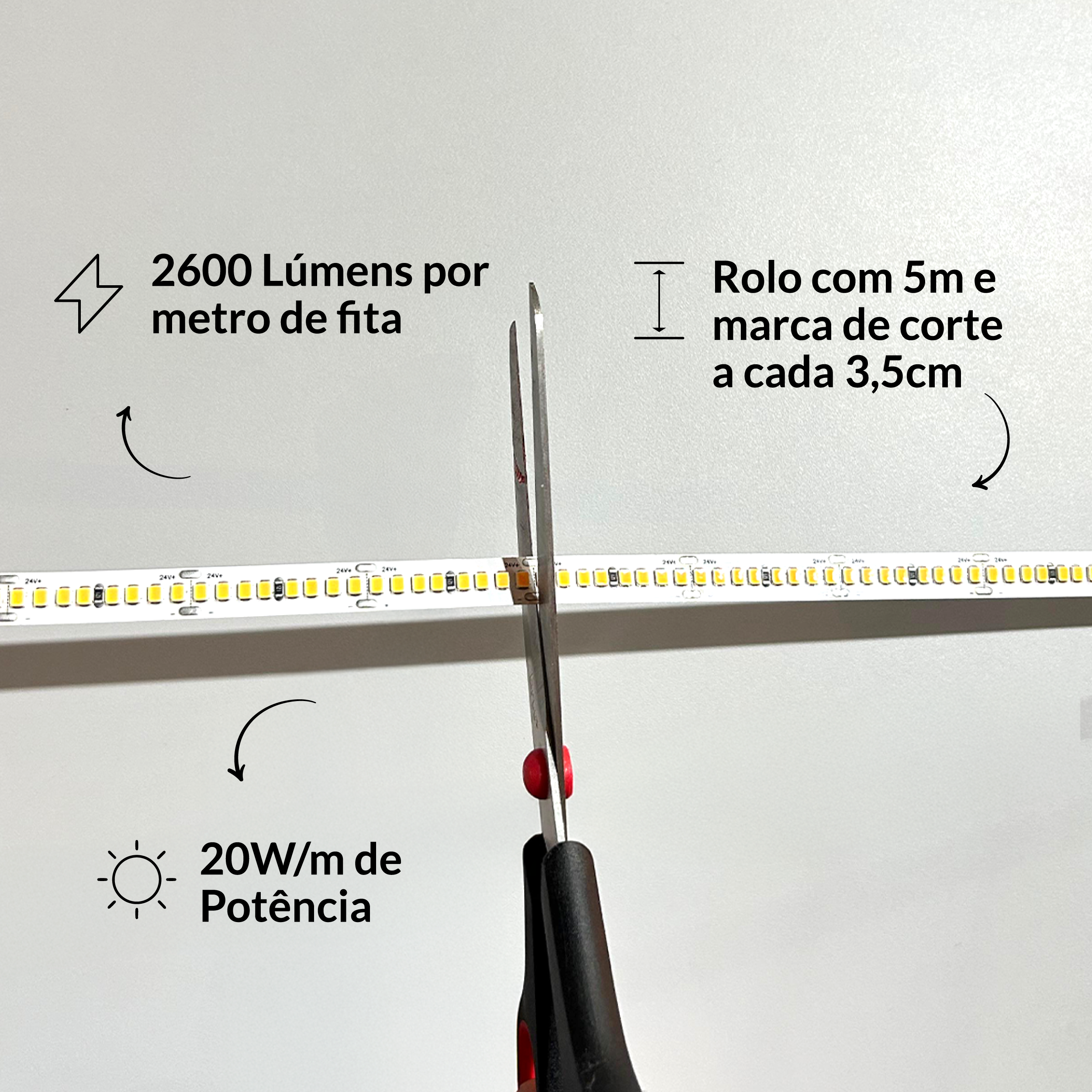 Fita Led Risque Extreme 20w 6500k Branco Frio 2600lm IP20 24v Avant