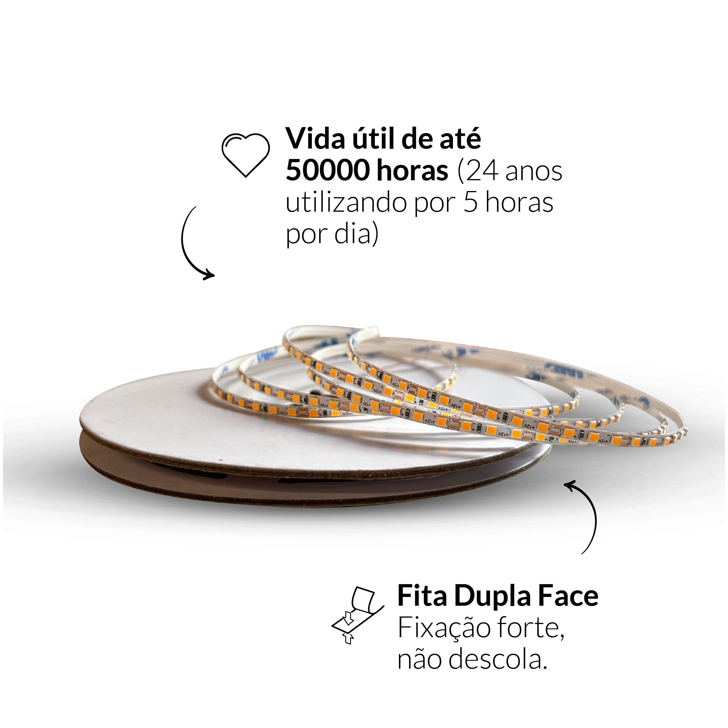 Fita Led Risqué Slim 8w 3000k Branco Quente 960lm IP20 12v Avant