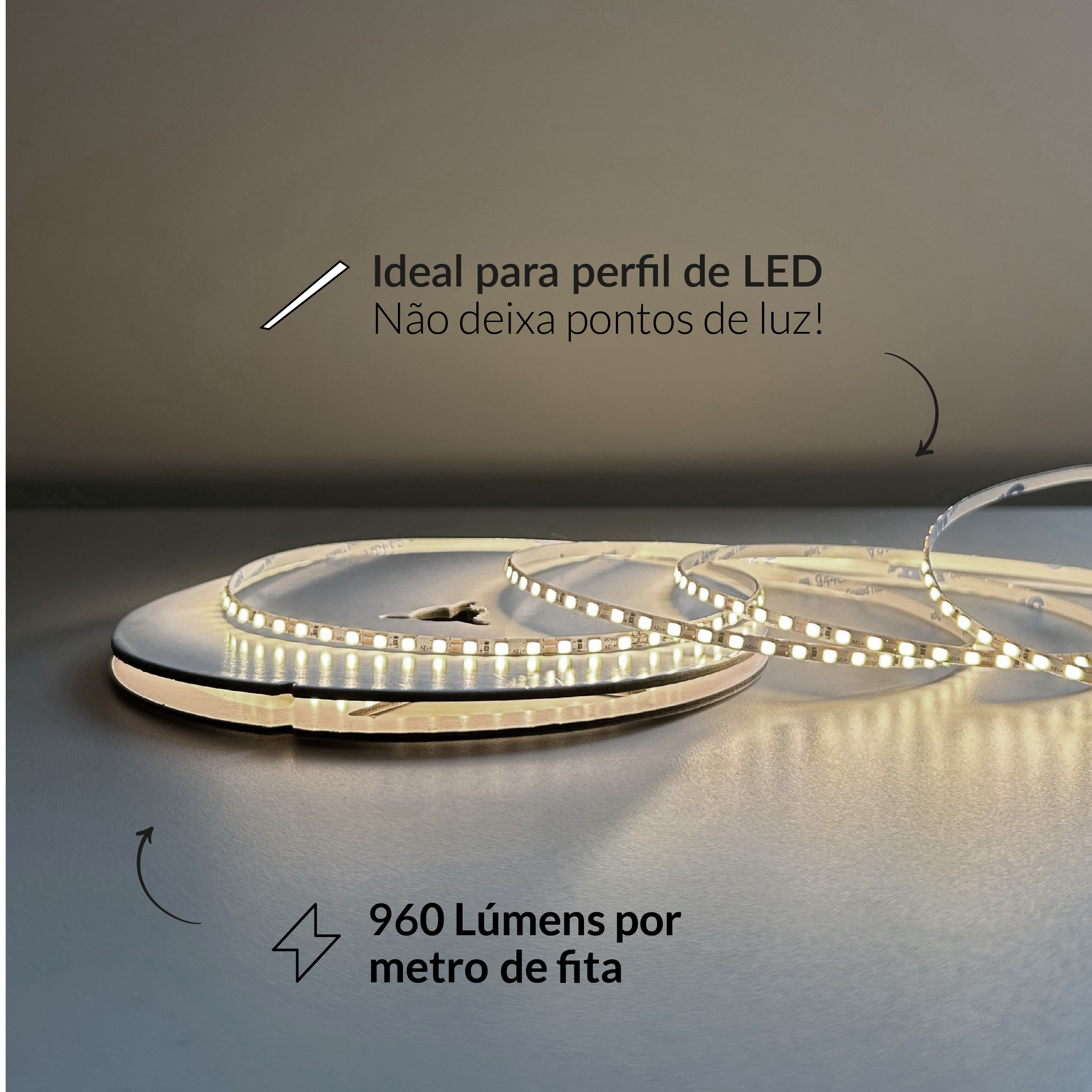 Fita Led Risqué Slim 8w 6500k Branco Frio 960lm IP20 12v Avant