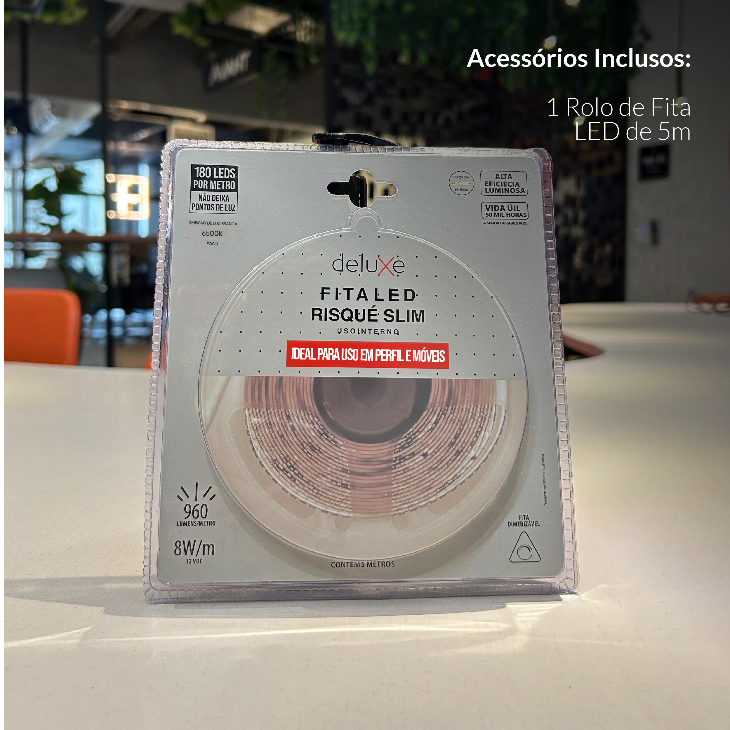 Fita Led Risqué Slim 8w 6500k Branco Frio 960lm IP20 12v Avant