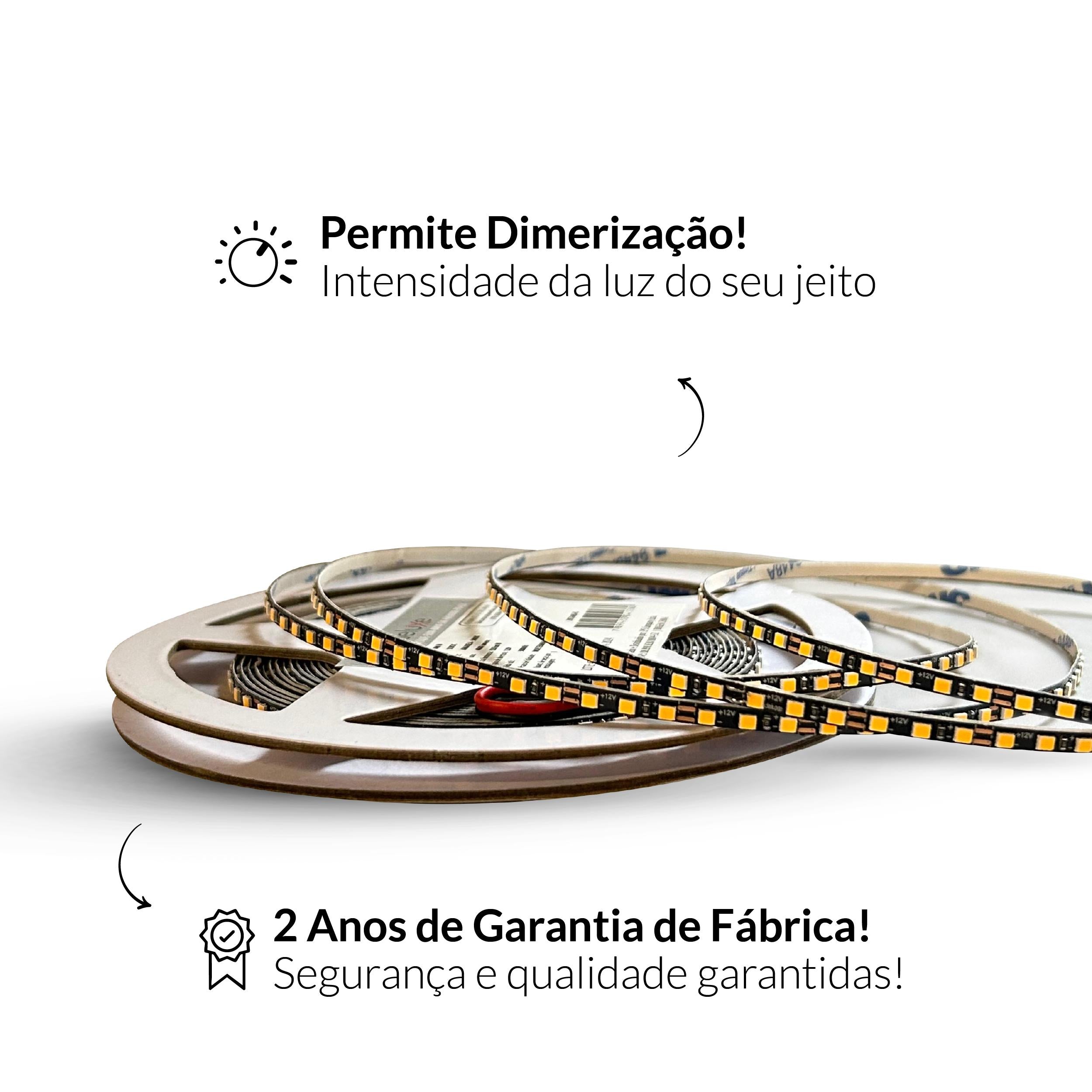 Fita Led Risqué Slim 8w 2700k Branco Quente 960lm IP20 12v Preto Avant