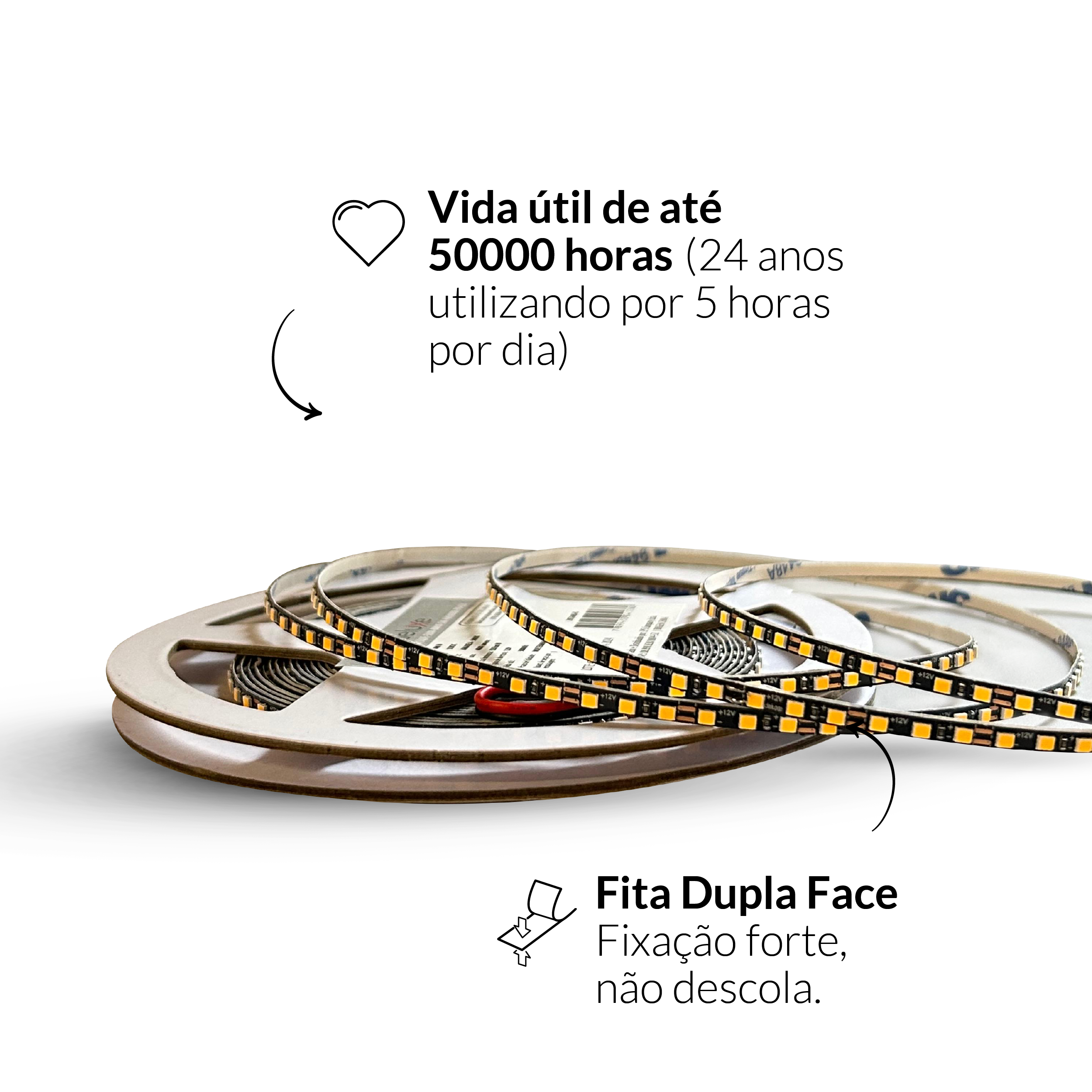 Fita Led Risqué Slim 8w 3000k Branco Quente 960lm IP20 12v Preto Avant