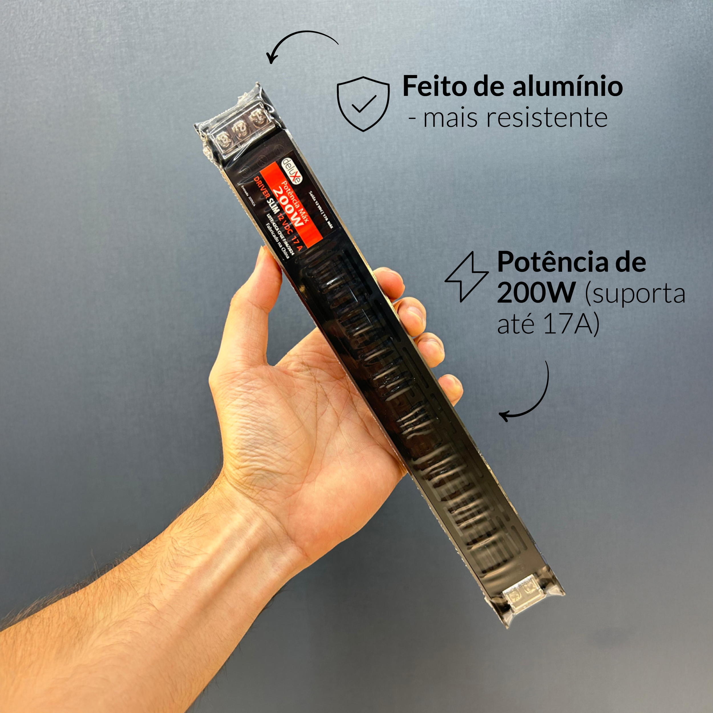Fonte Driver Slim 200w 17a 12v 220v IP20 220v Avant