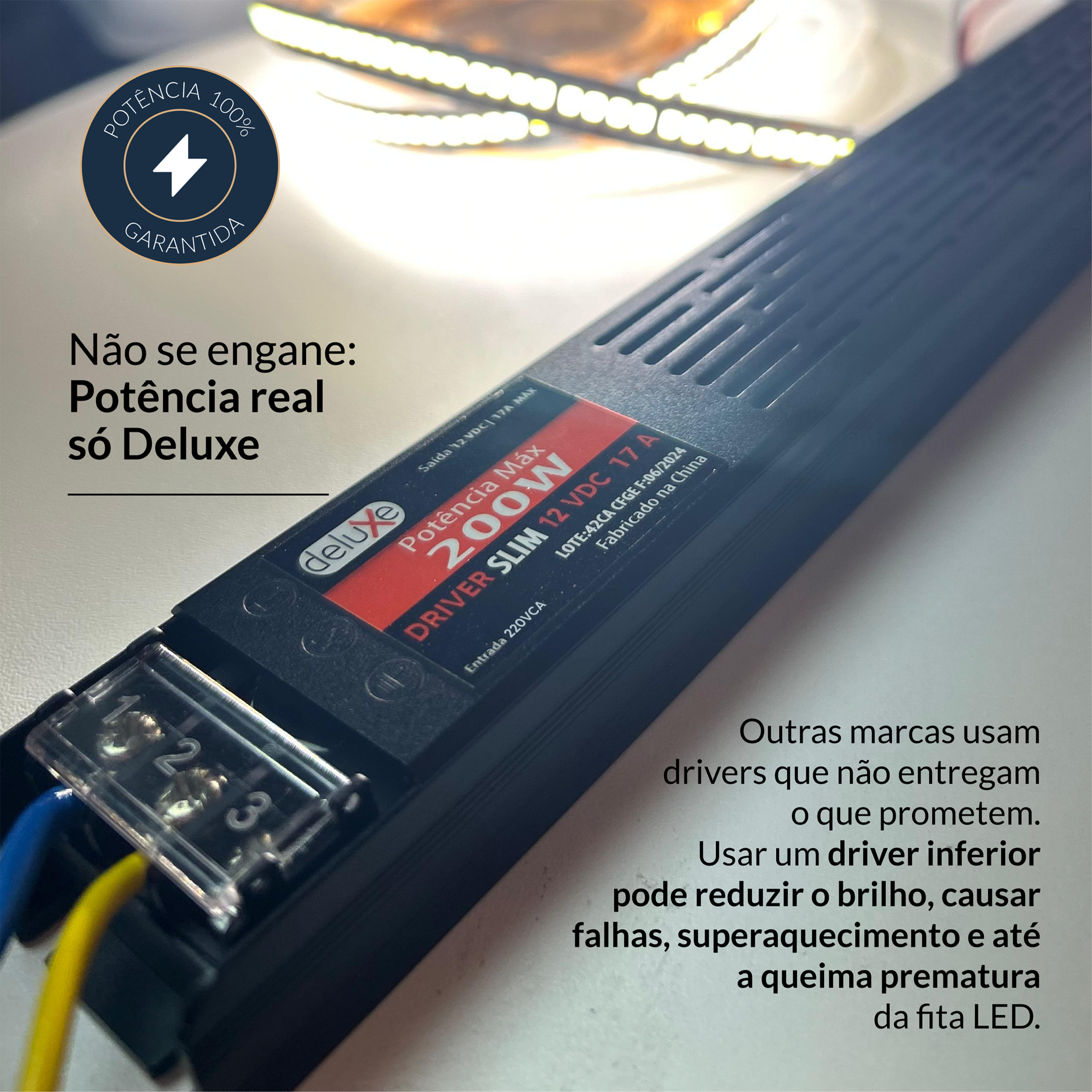 Fonte Driver Slim 200w 17a 12v 220v IP20 220v Avant