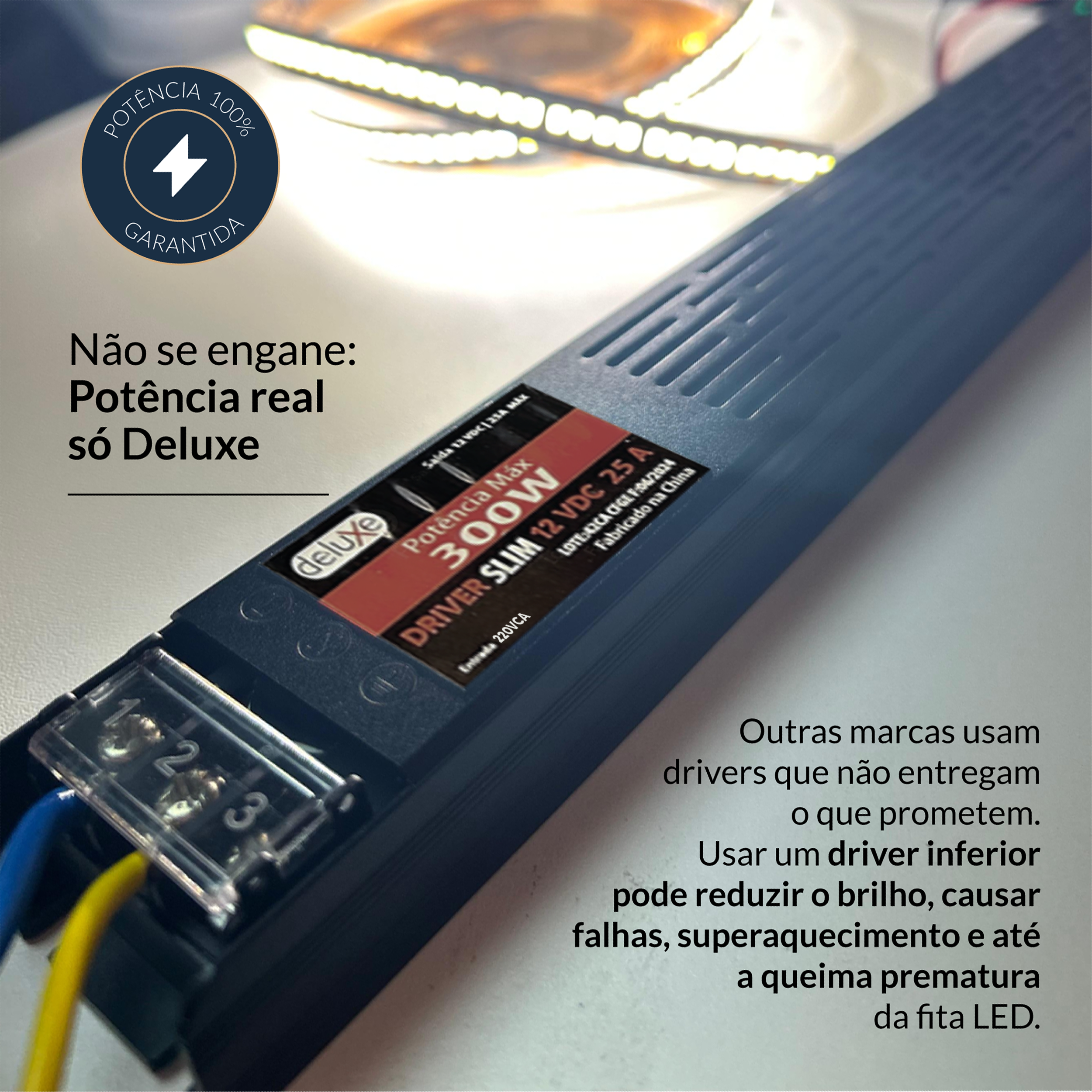 Fonte Driver Slim 300w 25a 12v 127v IP20 220v Avant