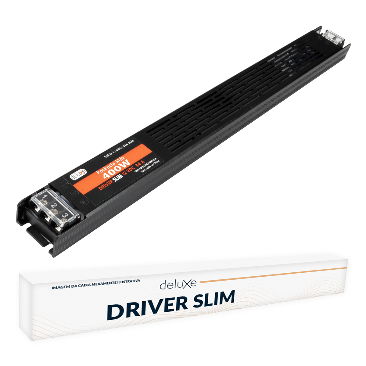 Fonte Driver Slim 400w 34a 12v IP20 220v Avant