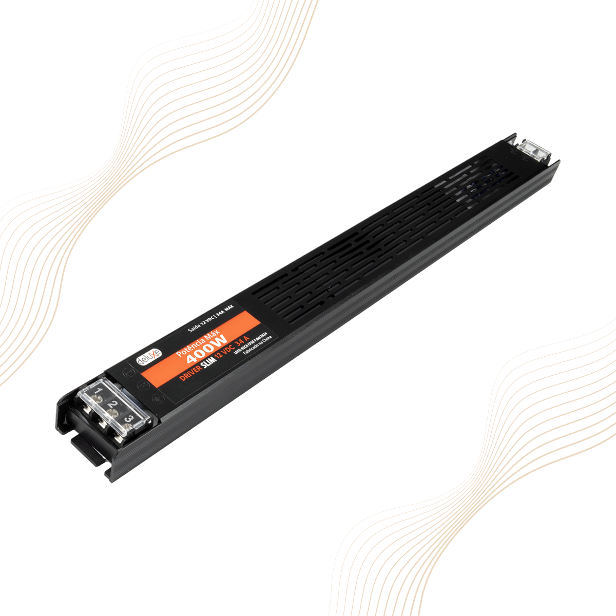 Fonte Driver Slim 400w 34a 12v IP20 220v Avant