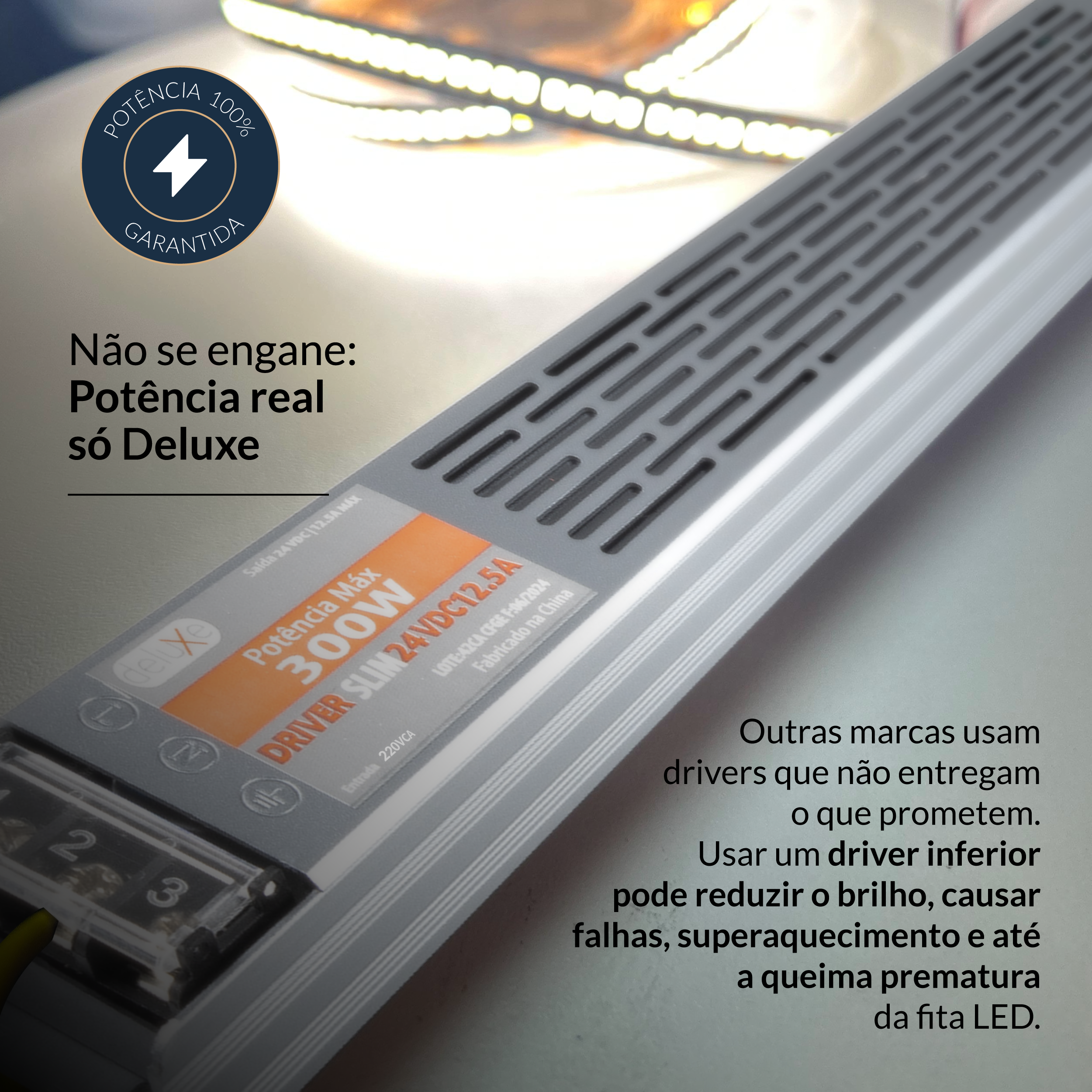 Fonte Driver Slim 300w 12,5a 24v IP20 220v Avant