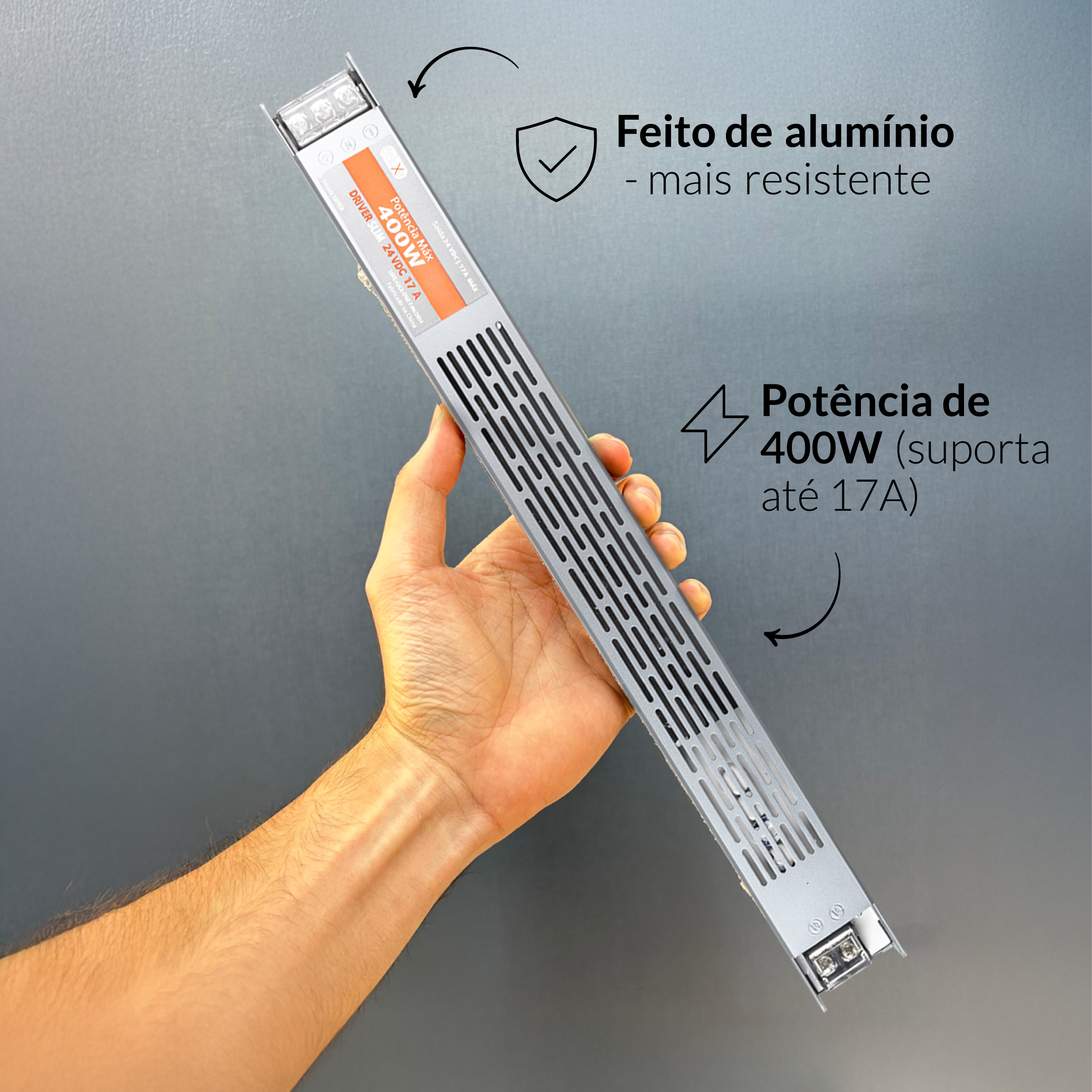 Fonte driver Slim 400w 17a 24v 127v Ip20 Cod: 994260774 Deluxe By Avant