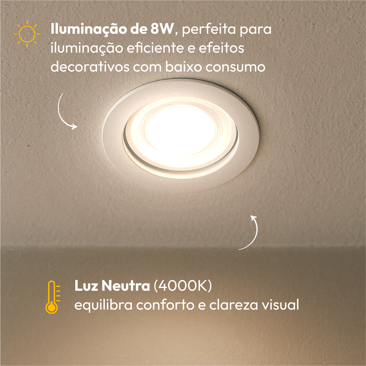 Lâmpada Led Dicróica MR16 8w 4000k Branco Neutro GU10 IP20 Bivolt Branco Avant