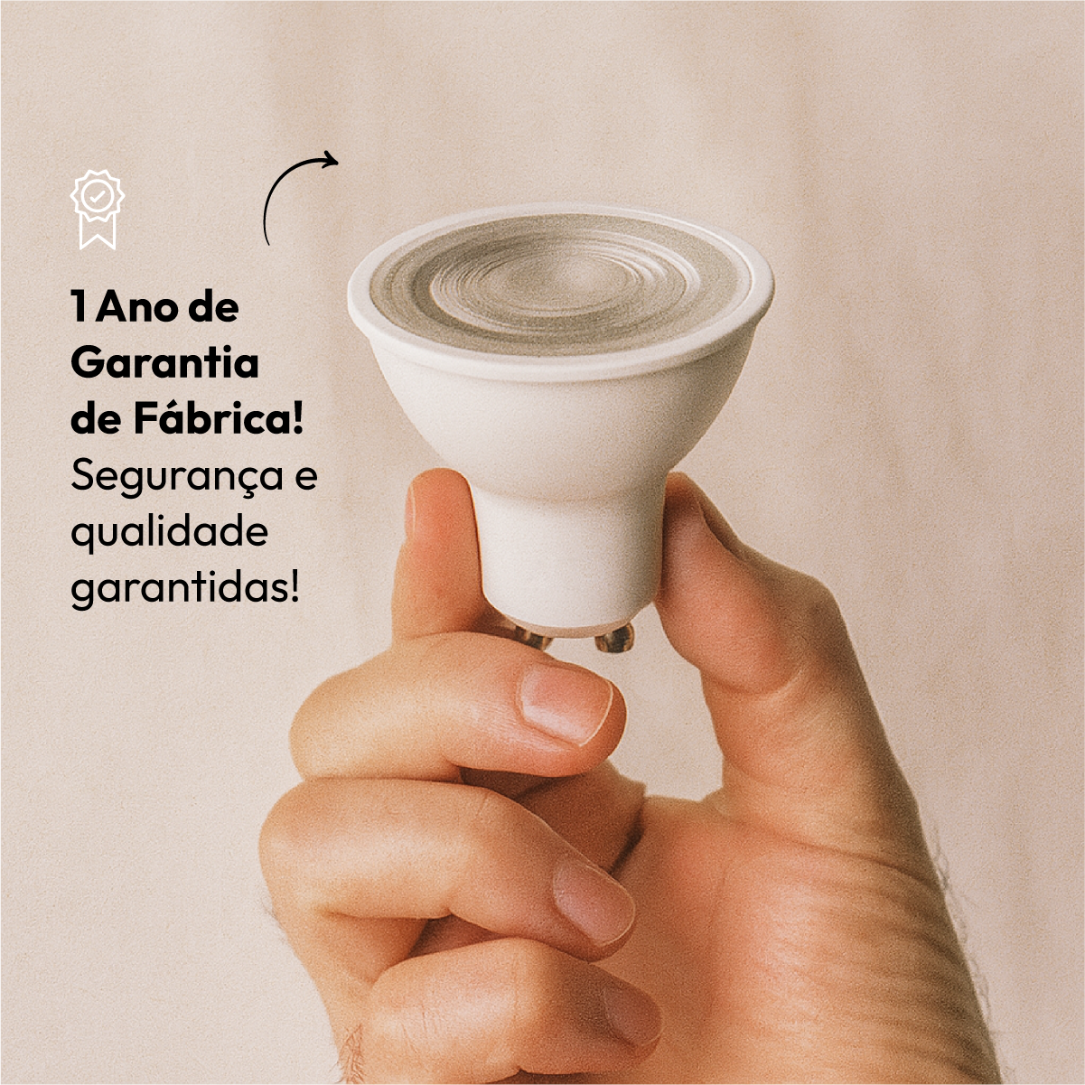 Lâmpada Led Dicróica MR16 8w 4000k Branco Neutro GU10 IP20 Bivolt Branco Avant