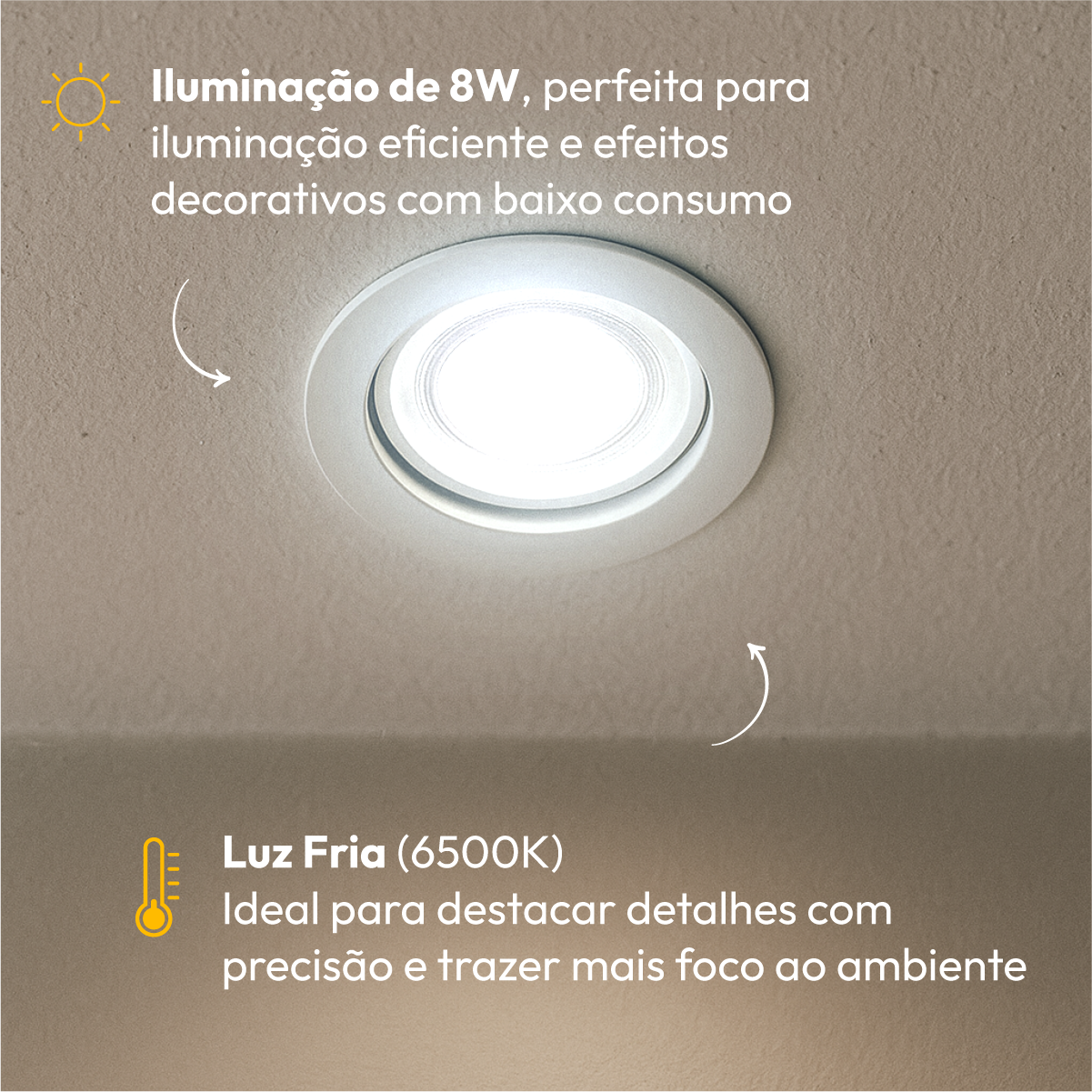 Lâmpada Led Dicróica MR16 8w 6500k Branco Frio GU10 IP20 Bivolt Branco Avant