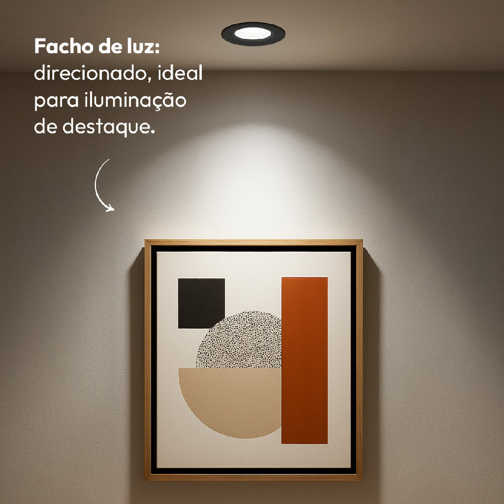 Lâmpada Led Par20 7w 4000k Branco Neutro E27 IP65 Bivolt Preto Avant