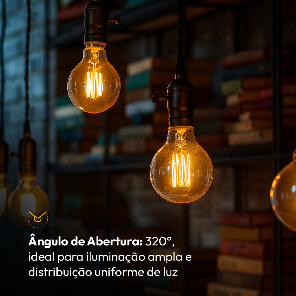 Lampada Led Globo Retro Clear G95 9W 900lm 2700k E27 Deluxe