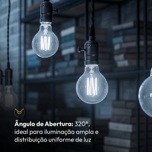 Lampada Led Globo Retro Clear G95 9W 900lm 6500K E27 Deluxe