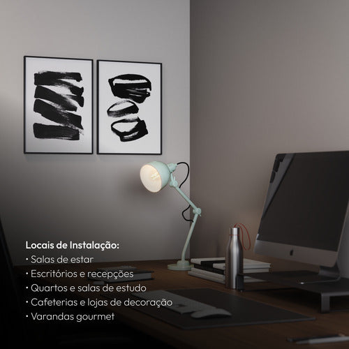 Luminária de Mesa Cyber Articulada 25W E27 IP20 Bivolt Azul Avant