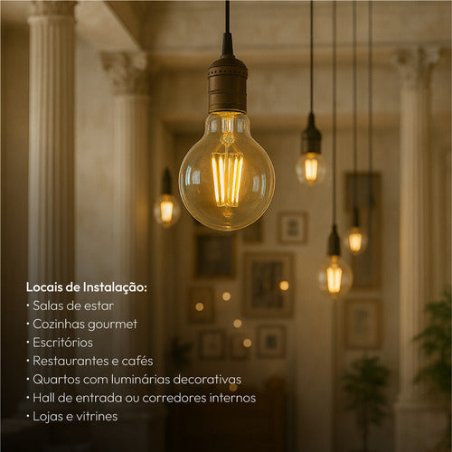 Lampada Led Pera Filamento Clear 9w/15w 2700k/4000k/6500k Branco Quente/Neutro/Frio E27 Bivolt Deluxe By Avant