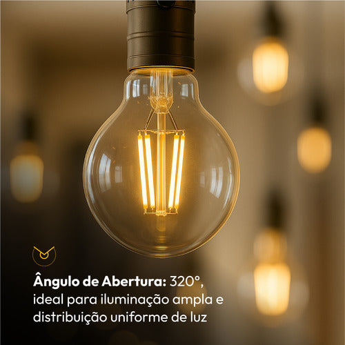 Lampada Led Pera Filamento Clear 9w/15w 2700k/4000k/6500k Branco Quente/Neutro/Frio E27 Bivolt Deluxe By Avant