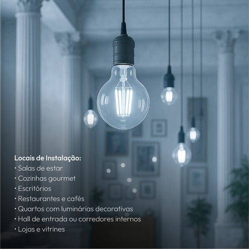 LÂMPADA PERA FILAMENTO CLEAR LED, 9W, EMISSÃO DE LUZ BRANCA 6500K, BIVOLT, AVANT