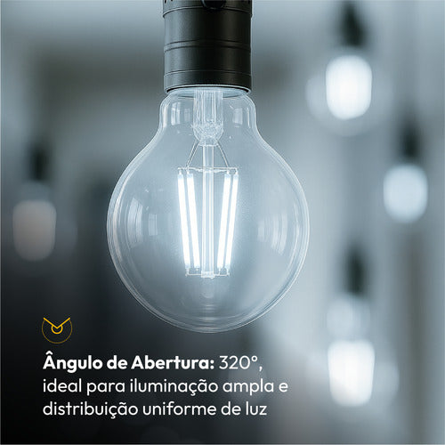 LÂMPADA PERA FILAMENTO CLEAR LED, 9W, EMISSÃO DE LUZ BRANCA 6500K, BIVOLT, AVANT