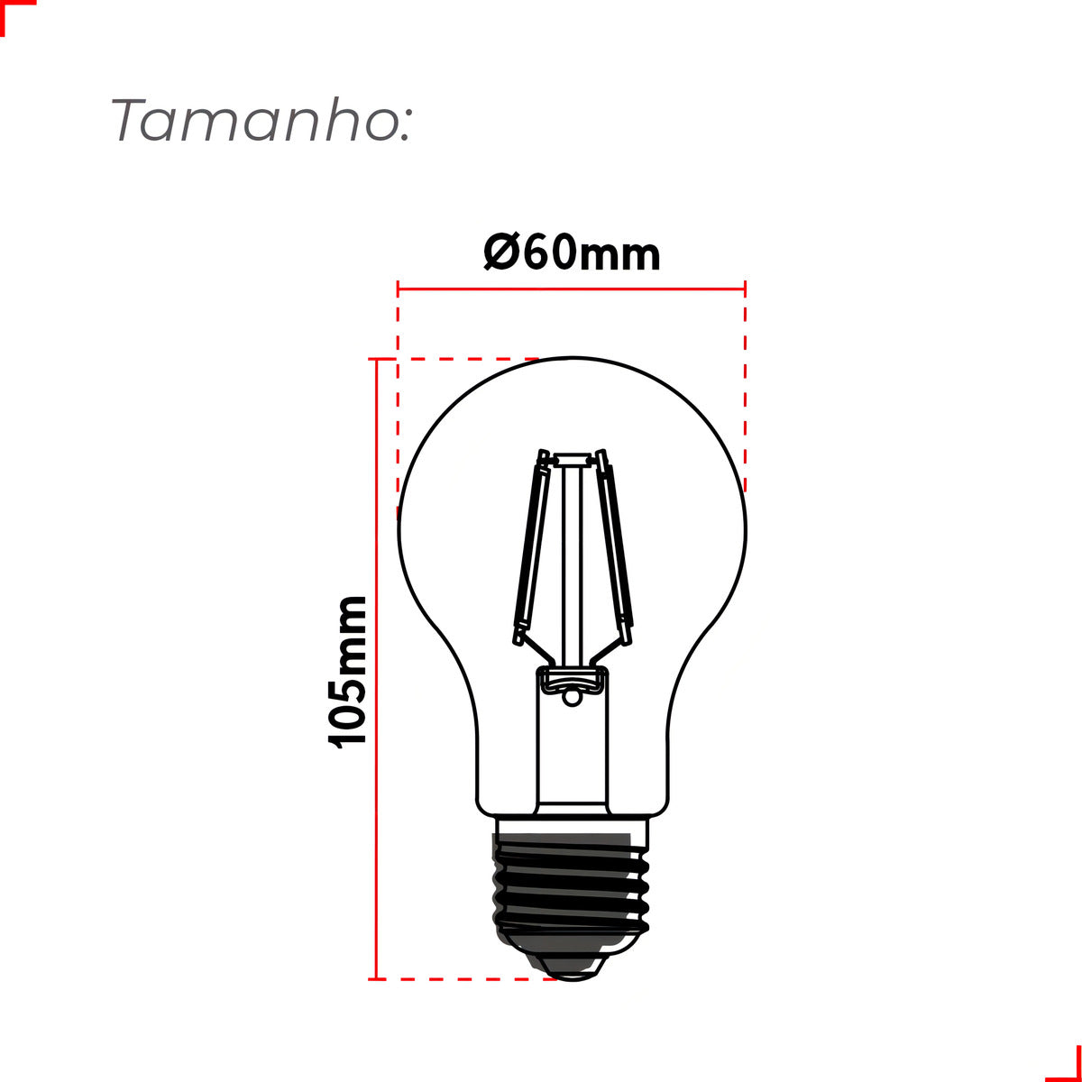 Lampada Led Pera Filamento Lac 15w 1500lm 6500k E27 Deluxe