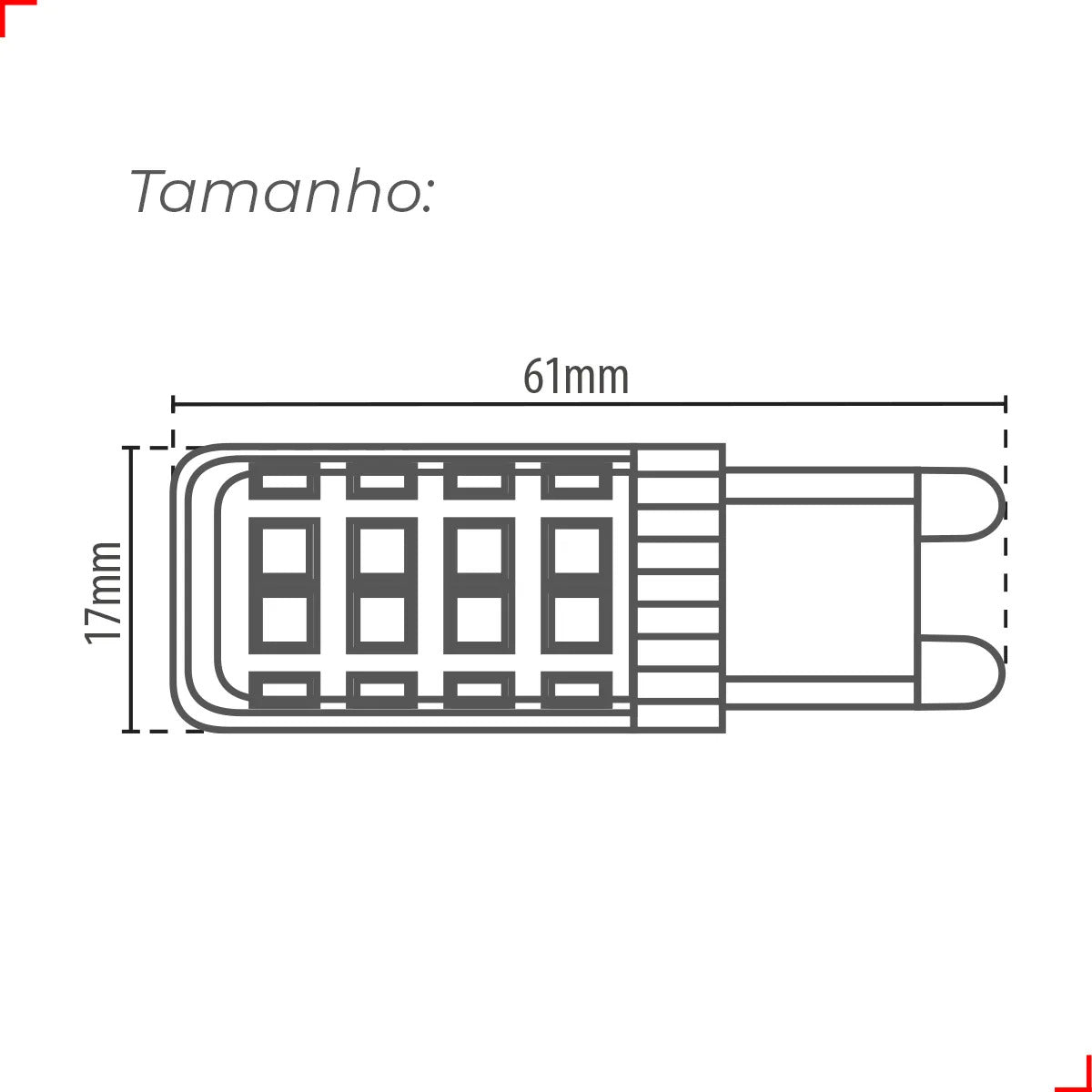 Lâmpada Led Halopin Lac G9 4w 6500k 127v Deluxe By Avant