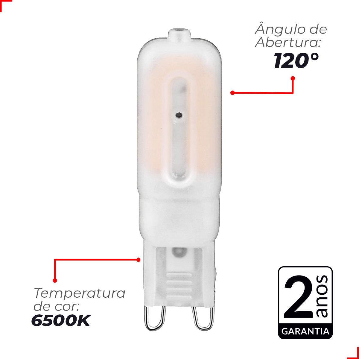 Lampada Led Halopin Lac 4w 6500k Luz Branco Frio G9 Ip20 Branco Cod: 351061363 Deluxe By Avant 220v