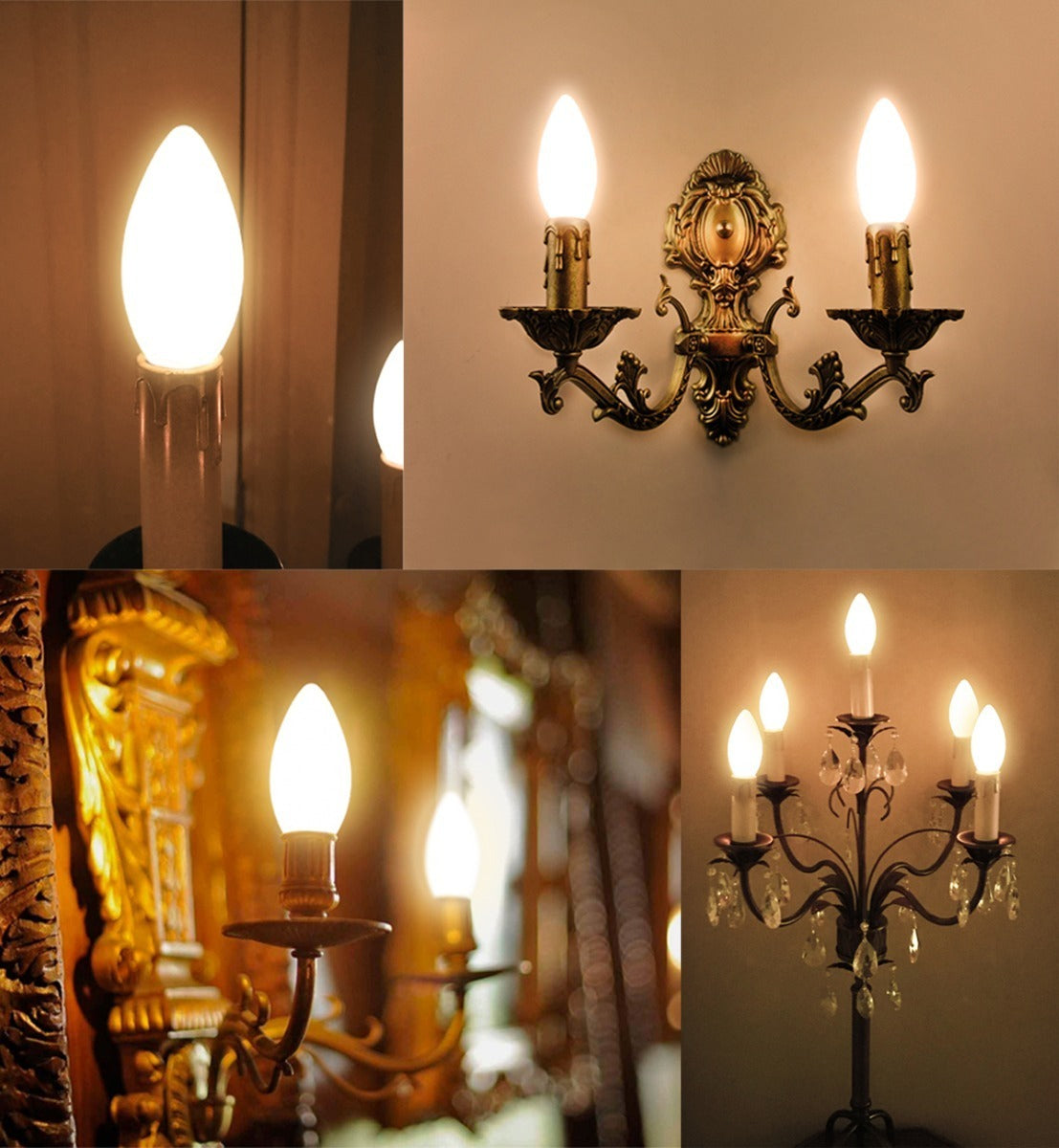 Lâmpada Filamento Led Vela Lac 4w 400lm E14 2700k Deluxe Luz Branco Quente 351130375 127/220v