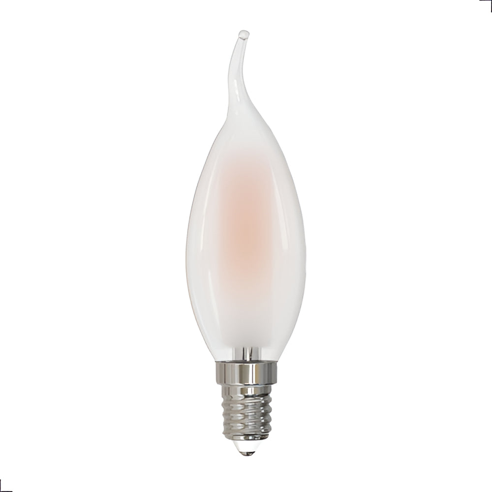 Lampada Led Vela Filamento Chama Matte 4w 6500k Branco Frio E14 Ip20 Cod: 351211371 Deluxe By Avant 127/220v