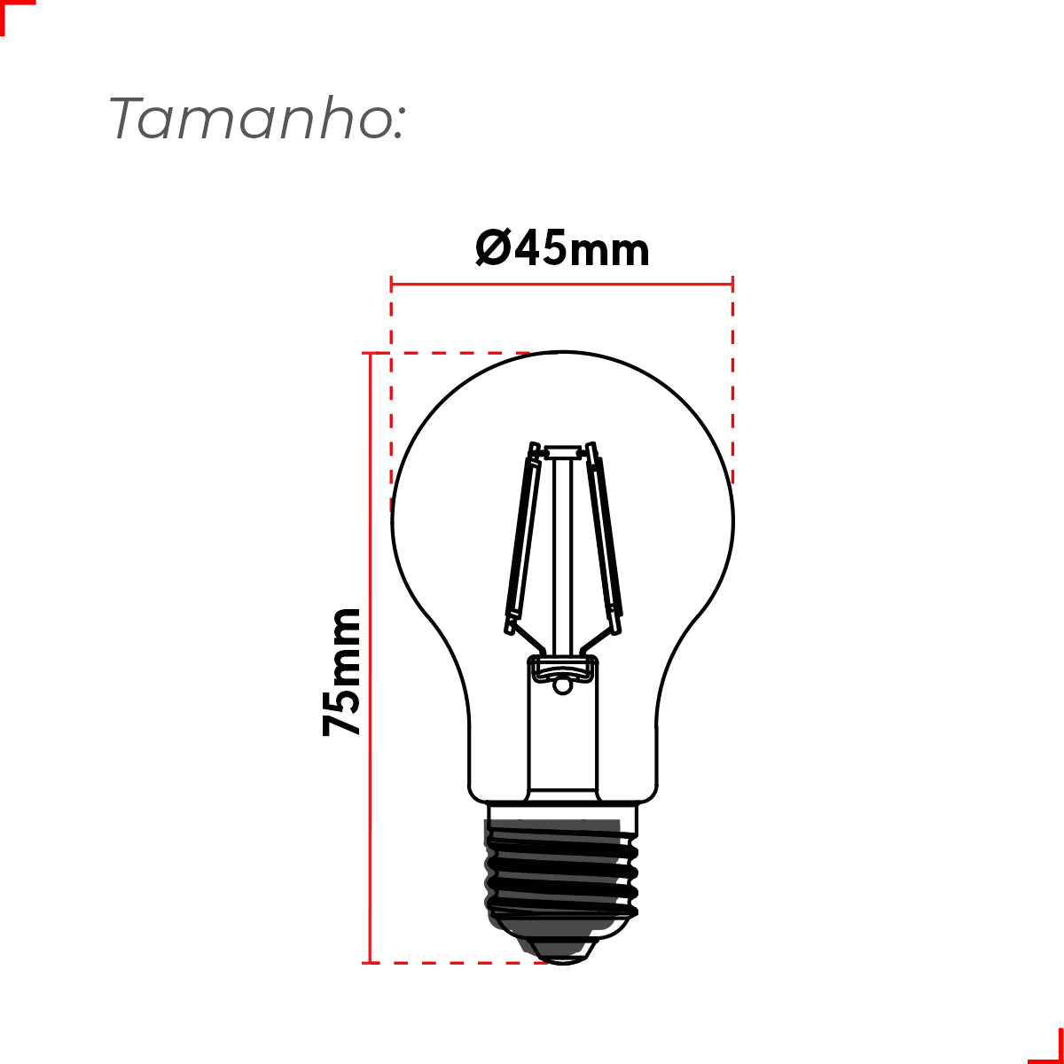 Lâmpada Led Bolinha 4w E27 2700K Branco Quente Avant