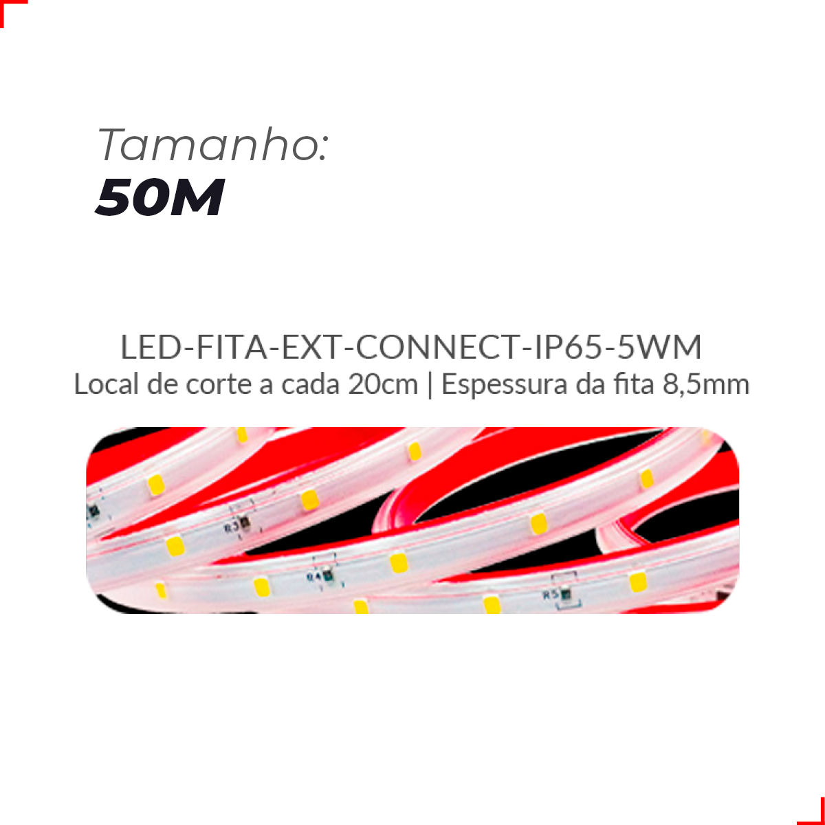 Fita Led Connect 5w 4000k Branco Neutro 500lm IP65 127v Avant