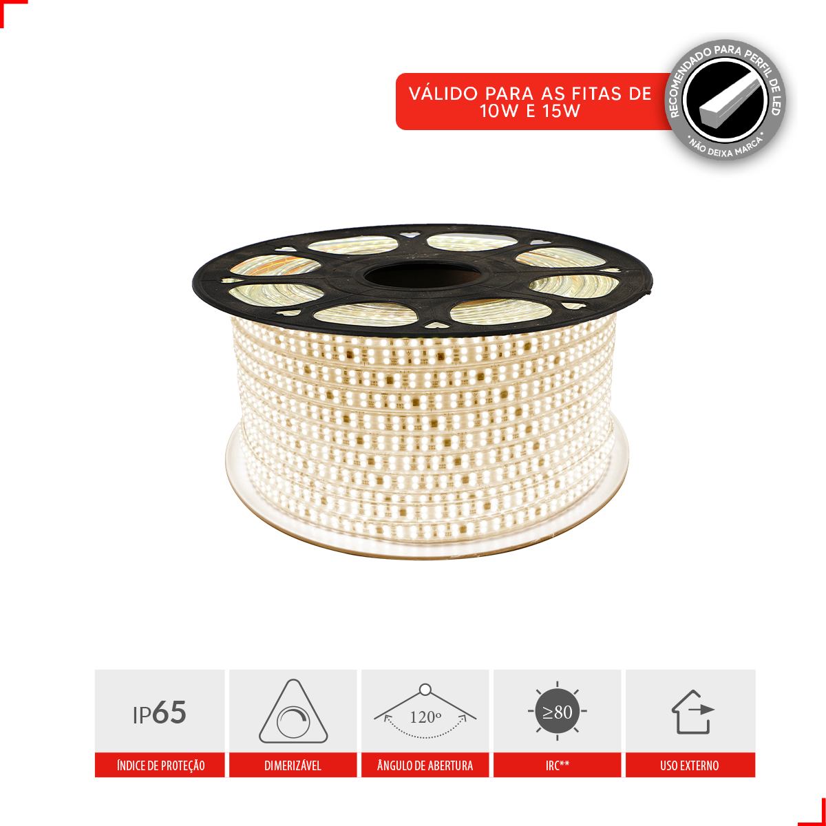 Fita Led Connect 5w 4000k Branco Neutro 500lm IP65 127v Avant
